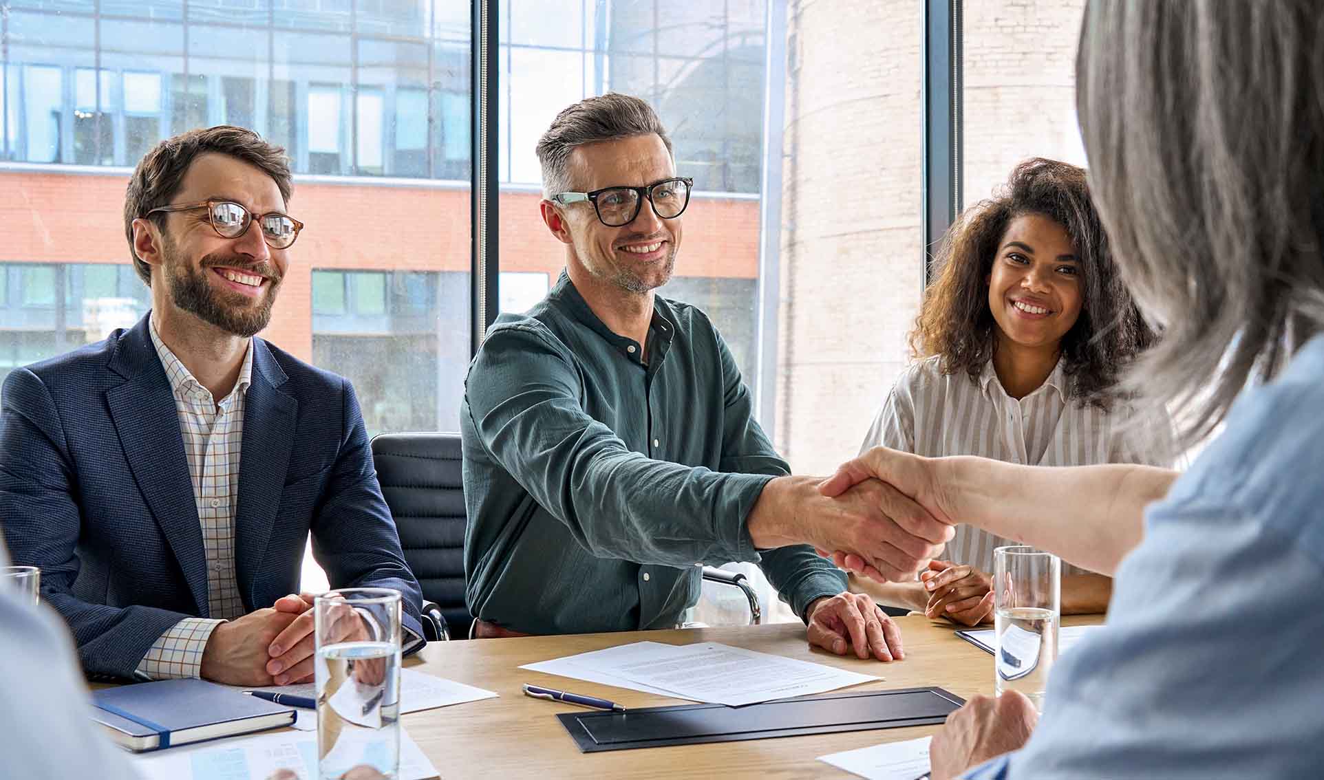 Happy family with financial security